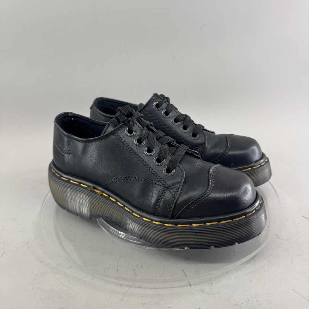 Dr Martens 8651 Black Leather Platform Chunky Oxford Shoes UK4 US6 England Y2K